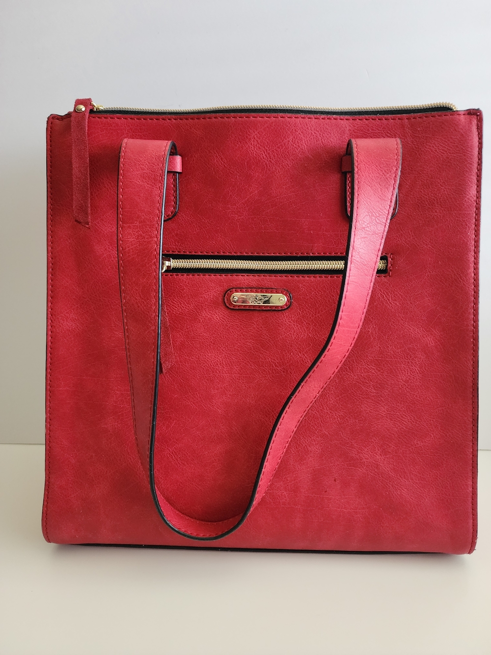 NWOT Sharif Tote Bag Red | Large Tote | Minor Wear - Picture 8 of 15
